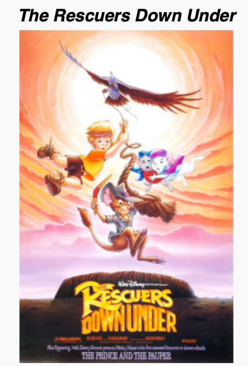 The Rescuers Down Under (1990):